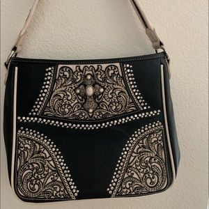 Black Purse with Bead design